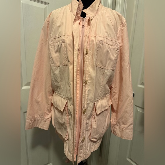 J Jill Pink Utility Jacket with Drawstring Waist - Picture 5 of 8